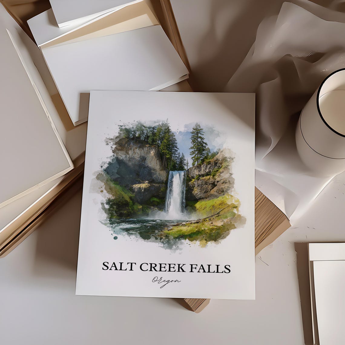 Scenic Salt Creek Falls Willamette Oregon Basalt Waterfall Poster - Image 5