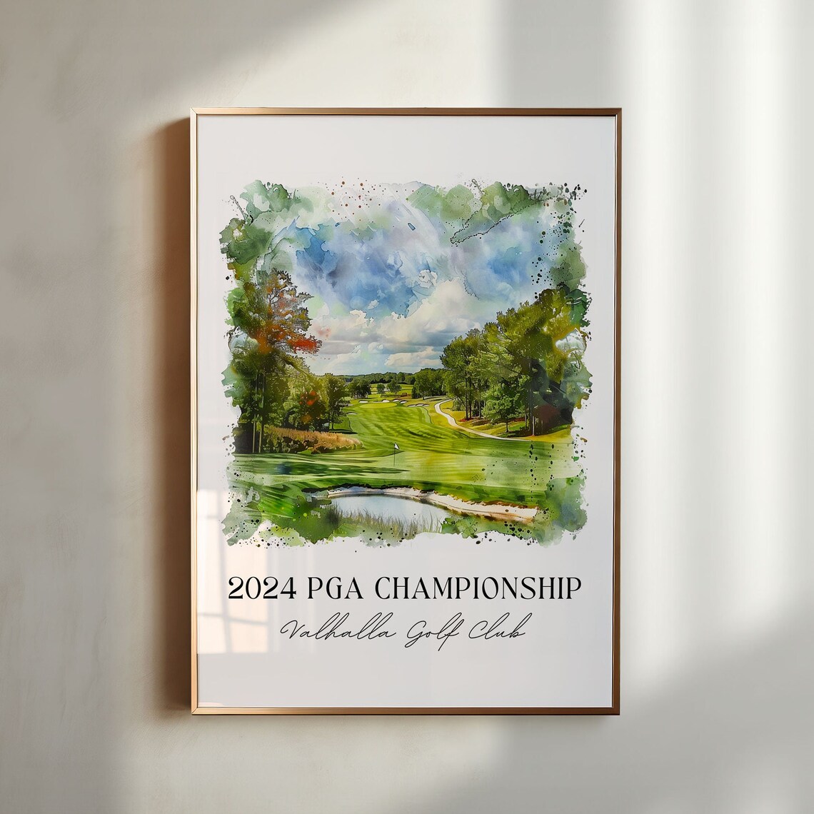 2024 PGA Championship Valhalla Golf Club Fairway Watercolor Poster