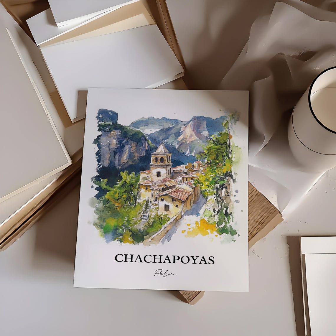 Chachapoyas Wall Art Northern Peru Print Watercolor Gift Travel Poster Housewarming - Image 4