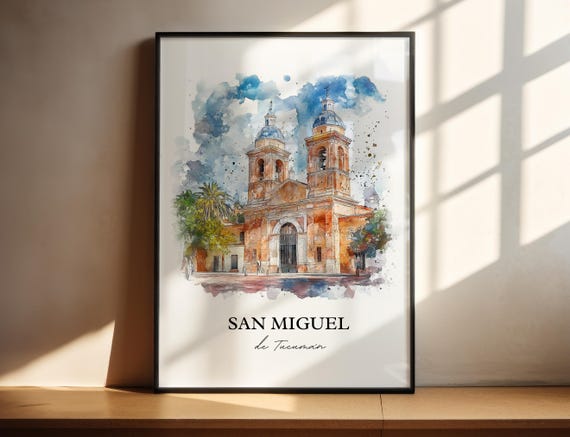 San Miguel De Tucumn Art Argentina Print Watercolor Gift Travel Poster Housewarming