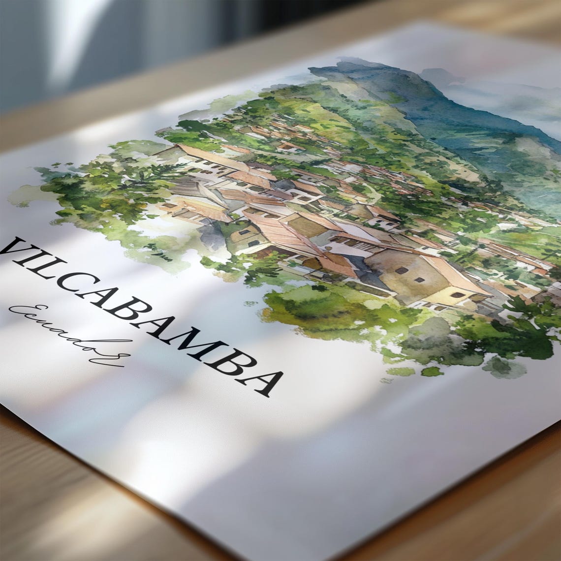 Vilcabamba Wall Art Loja Province Print Ecuador Watercolor Gift Travel Poster Housewarming - Image 6