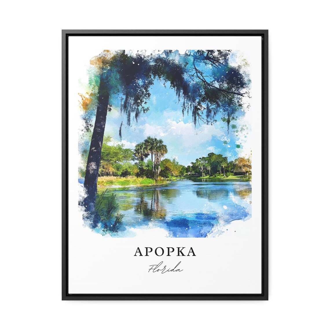 Apopka Florida Watercolor Travel Poster Art Print - Image 2