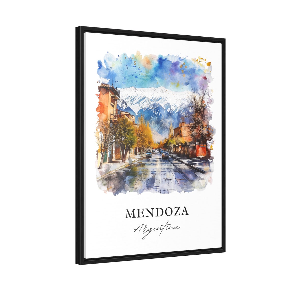 Mendoza Argentina Watercolor Travel Poster - Image 2