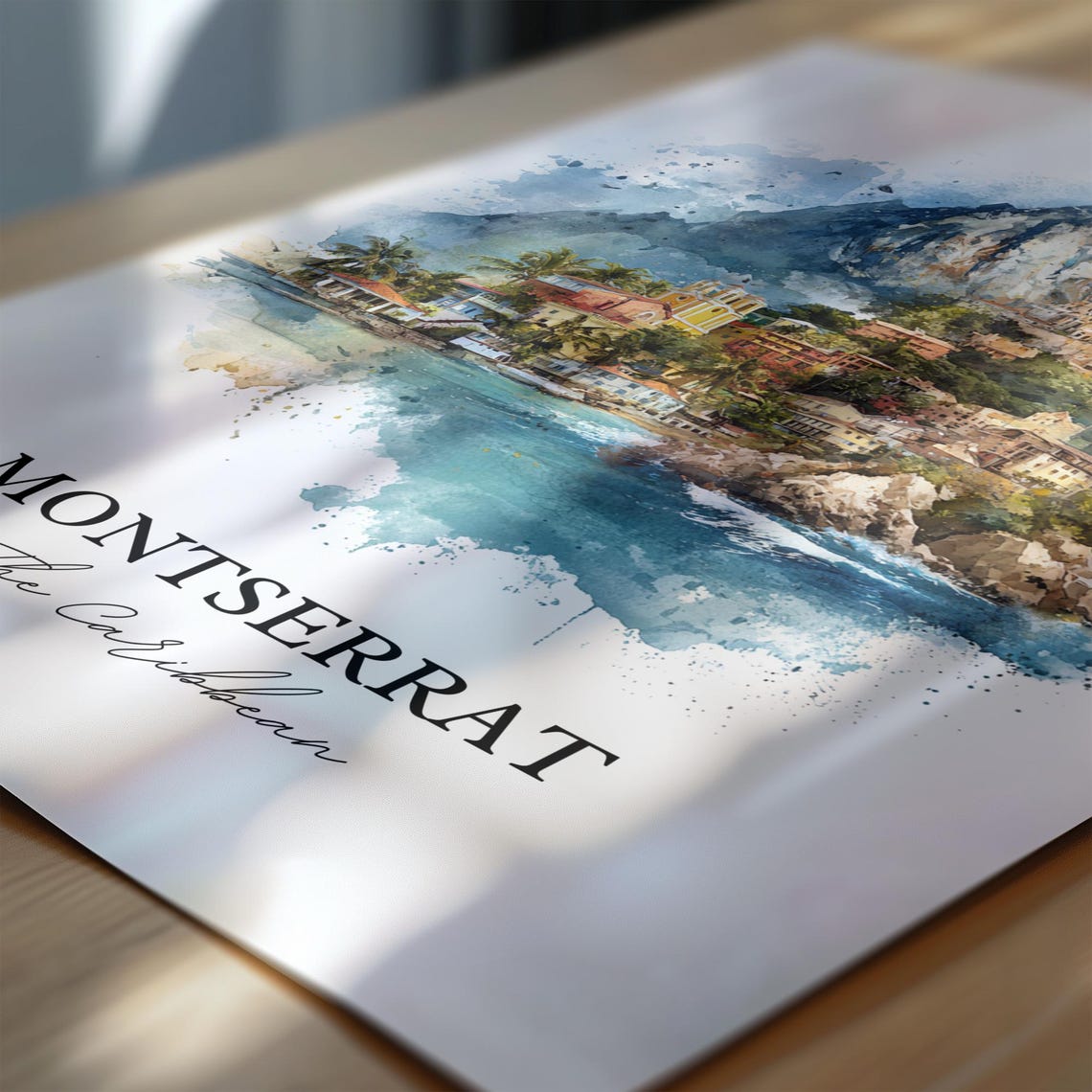 Montserrat Caribbean Watercolor Travel Poster - Image 6
