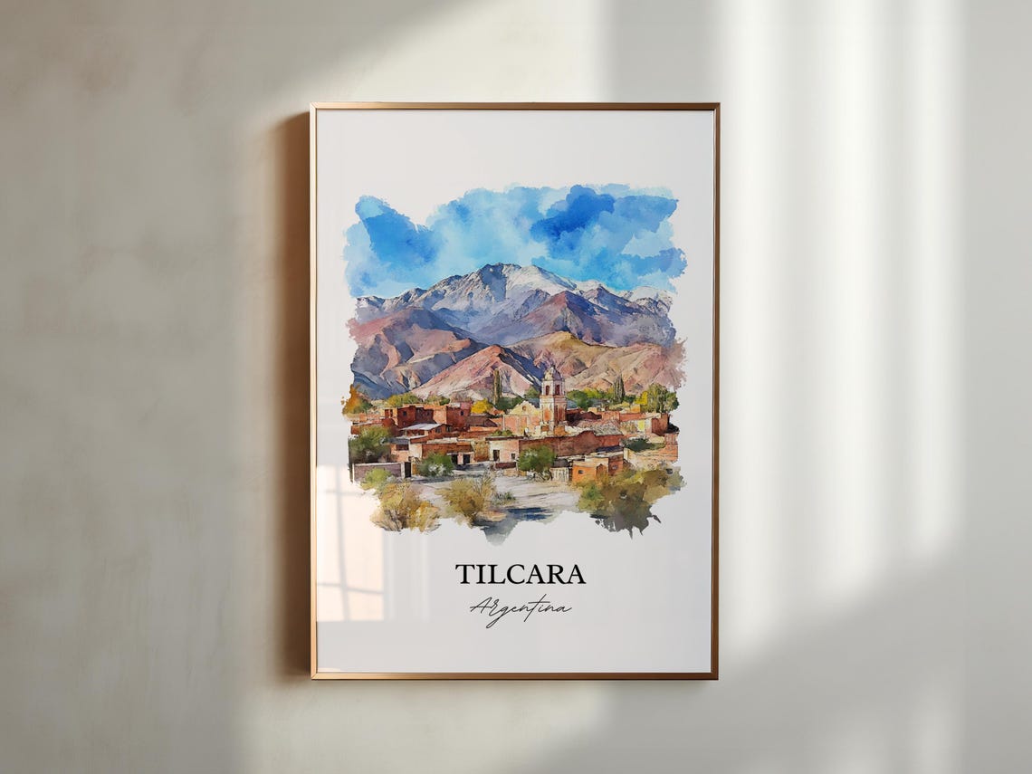 Tilcara Argentina Wall Art Jujuy Print Watercolor Gift Travel Poster Housewarming - Image 5