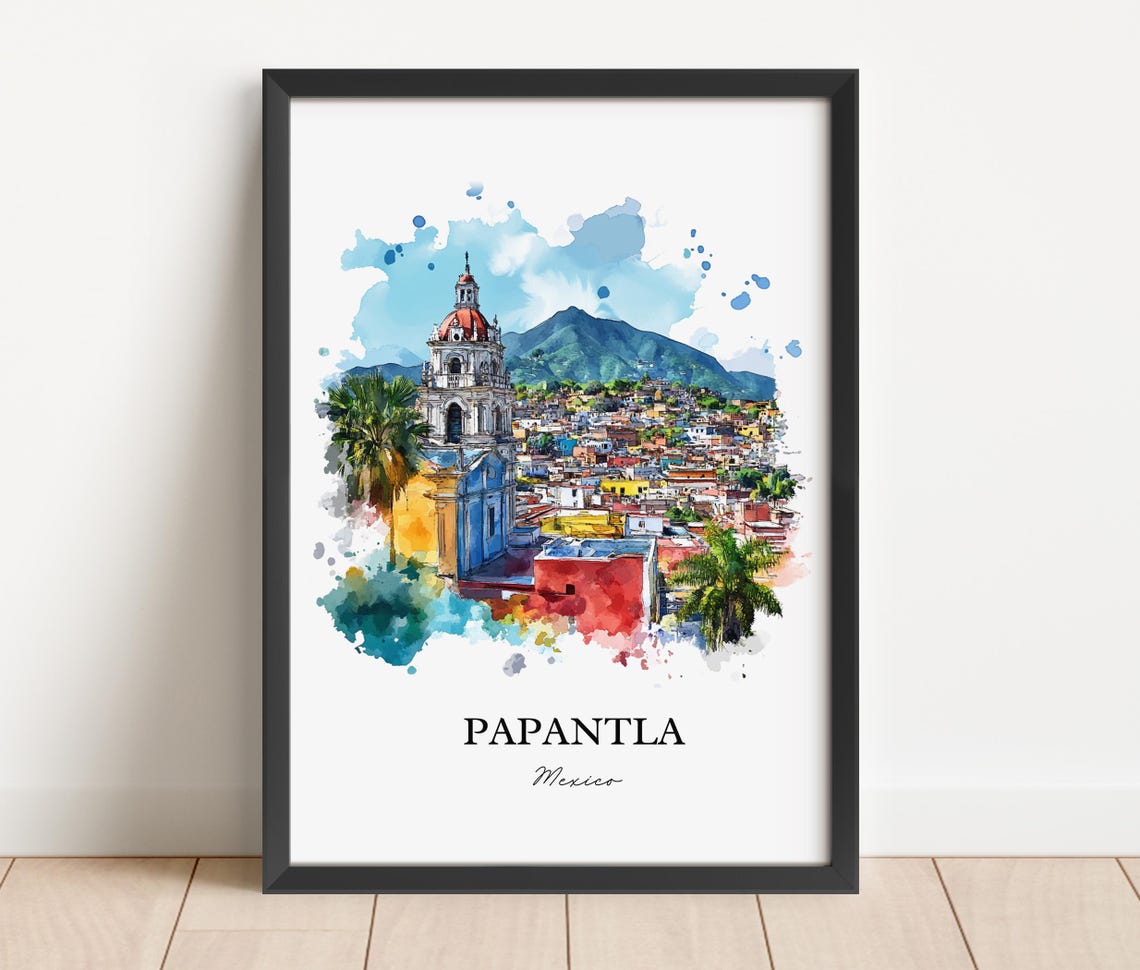 Papantla Mexico Wall Art Veracruz State Print Watercolor Gift Travel Poster Housewarming - Image 4