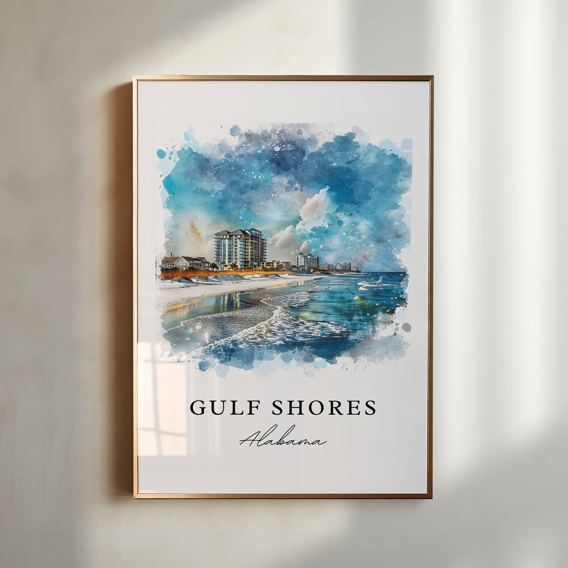 Gulf Shores, AL Travel Poster, Alabama Wall Art