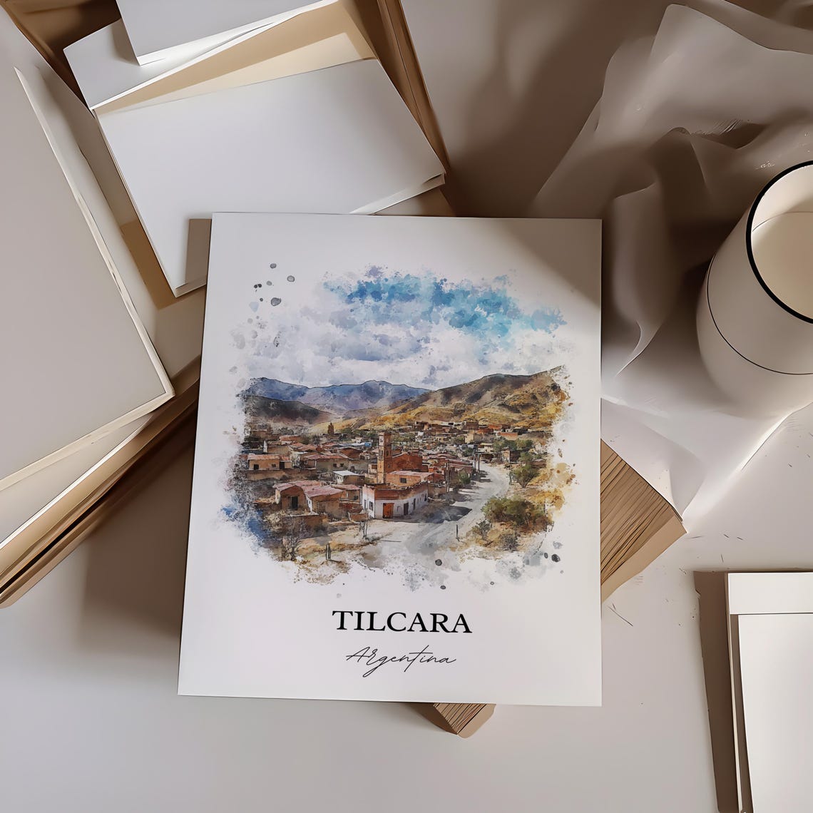 Tilcara Wall Art Agrentina Print Argentina Watercolor Gift Travel Poster Housewarming - Image 2