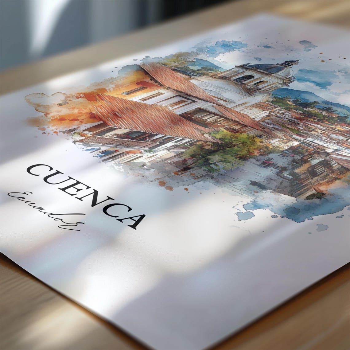 Cuenca Ecuador Wall Art Print Watercolor Gift Travel Poster Housewarming - Image 6