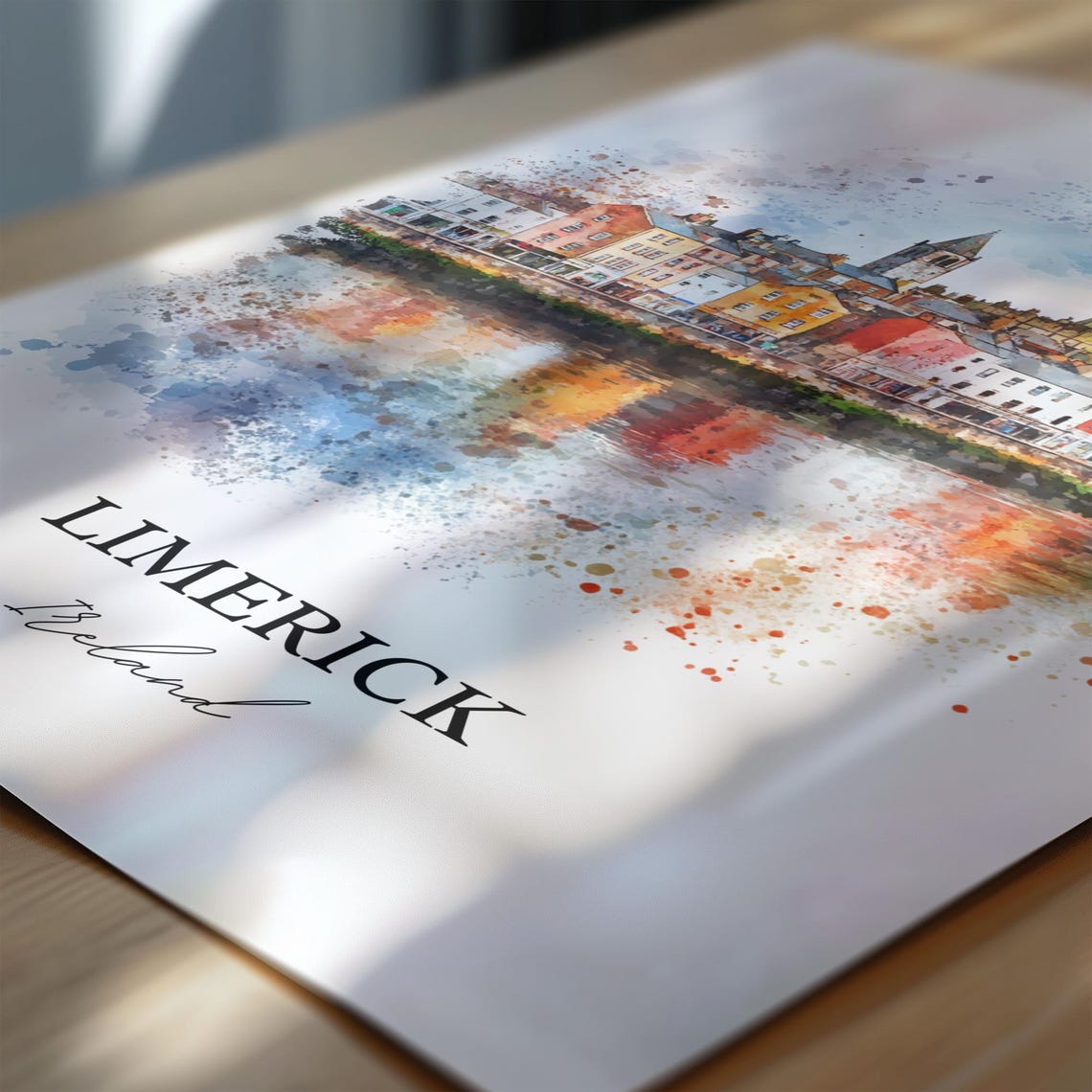 Limerick Watercolor Travel Poster, Munster Province - Image 6