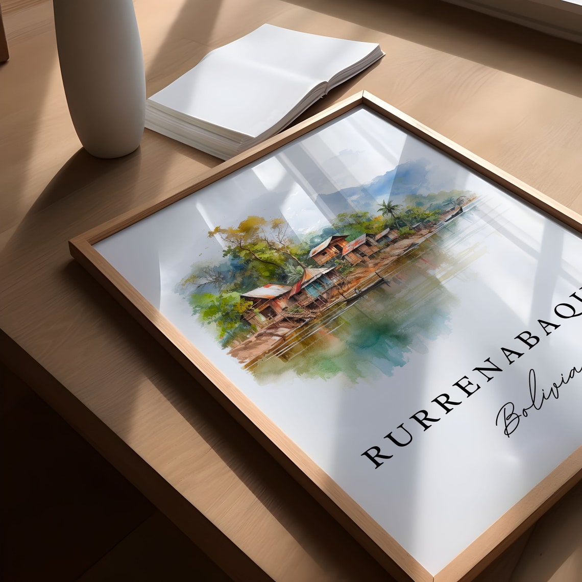Rurrenabaque Wall Art Bolivia Poster Print Wedding Gift Birthday Present Custom Text Perfect - Image 6