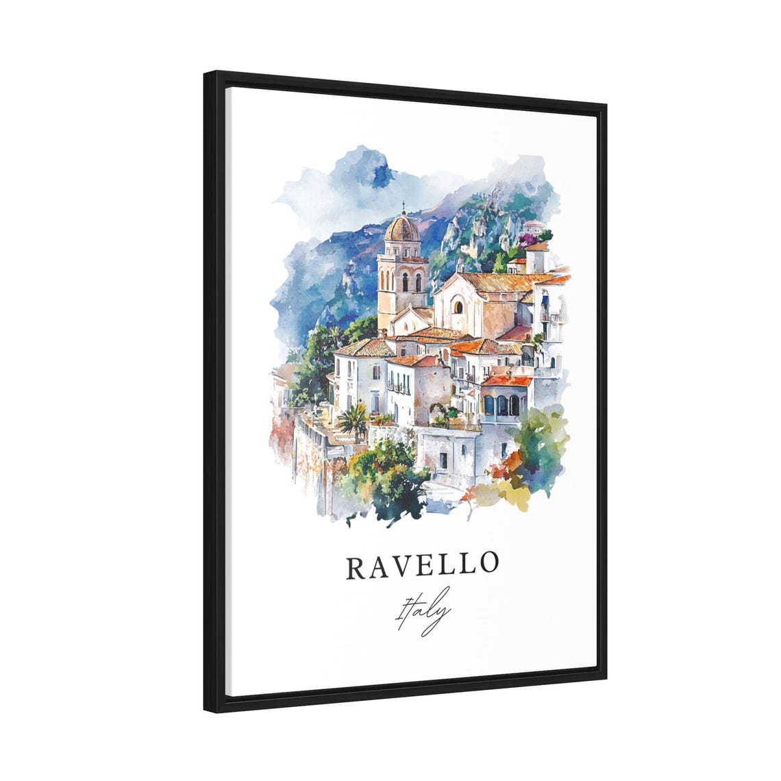 Ravello Italy Watercolor Travel Poster, Amalfi Coast - Image 2
