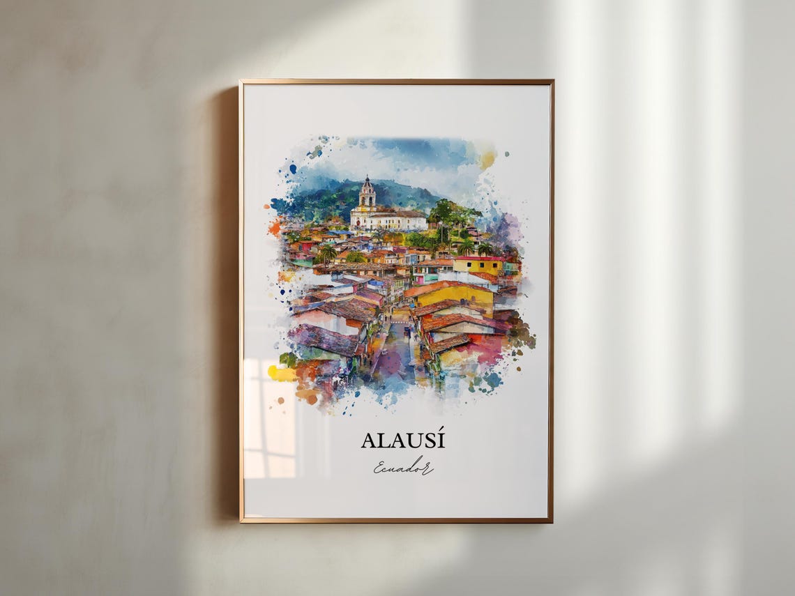 Alaus Ecuador Wall Art Print Watercolor Gift Travel Poster Housewarming - Image 5