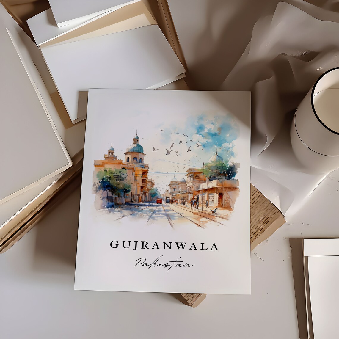 Gujranwala Pakistan Travel Poster, Custom Text - Image 6