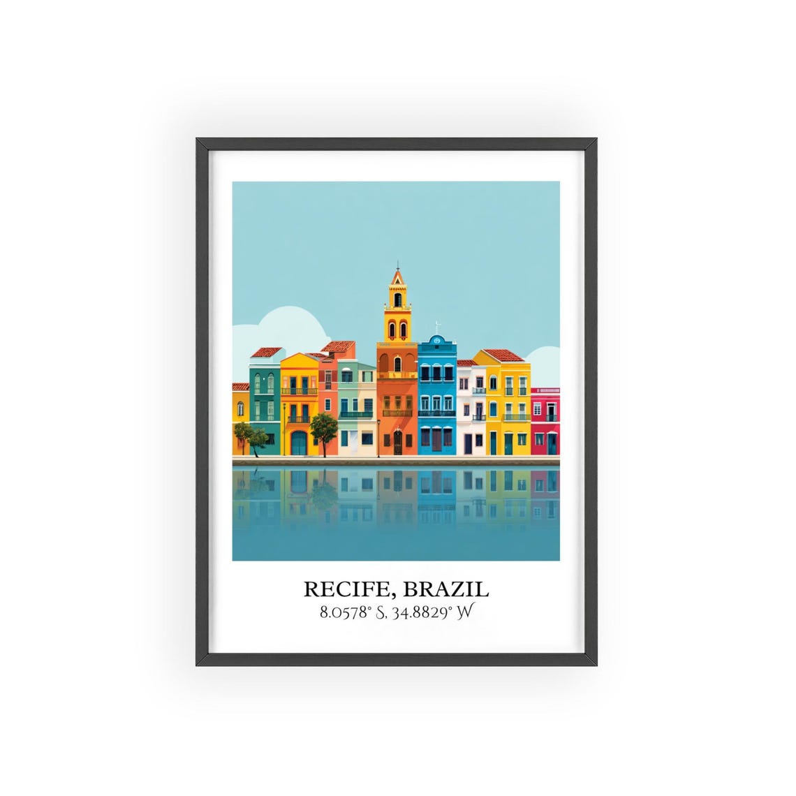 Recife Brazil Art Retro Travel Home Decor Gift Brazilian Prints Housewarming - Image 2