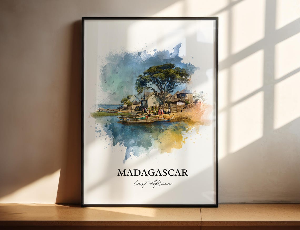 Puerto Rico Wall Art Print Watercolor Gift Travel Poster Housewarming