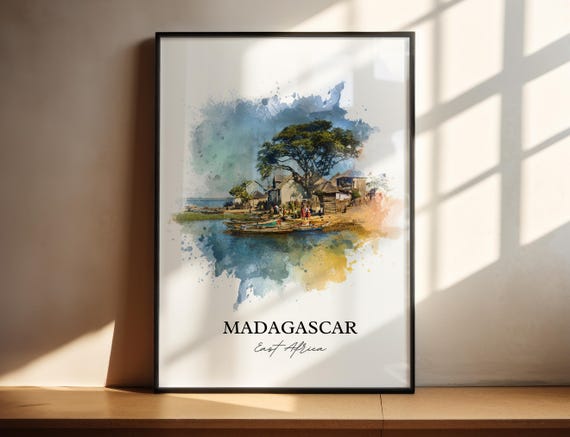 Puerto Rico Wall Art Print Watercolor Gift Travel Poster Housewarming