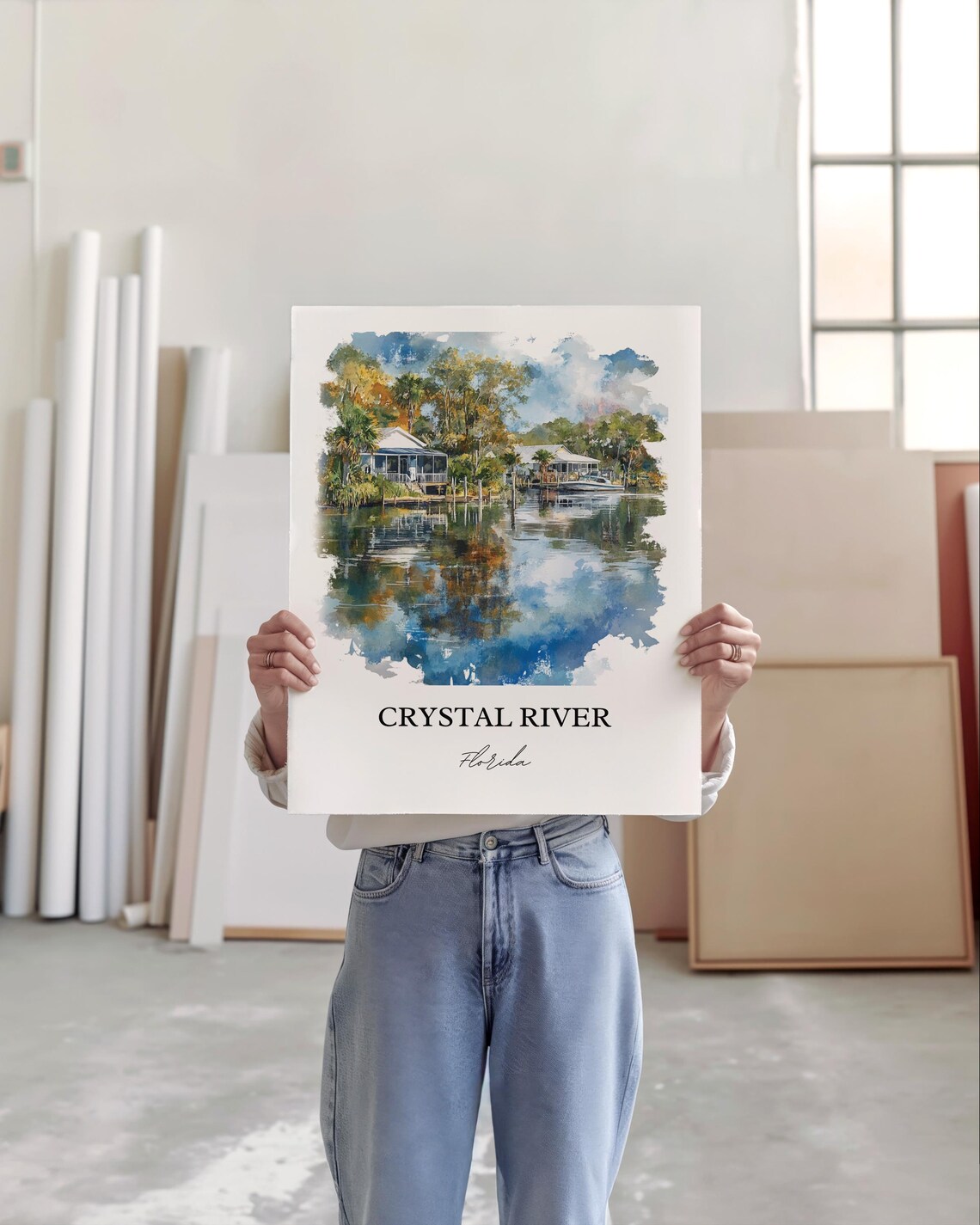 Crystal River, Florida Travel Poster Art Print - Image 2