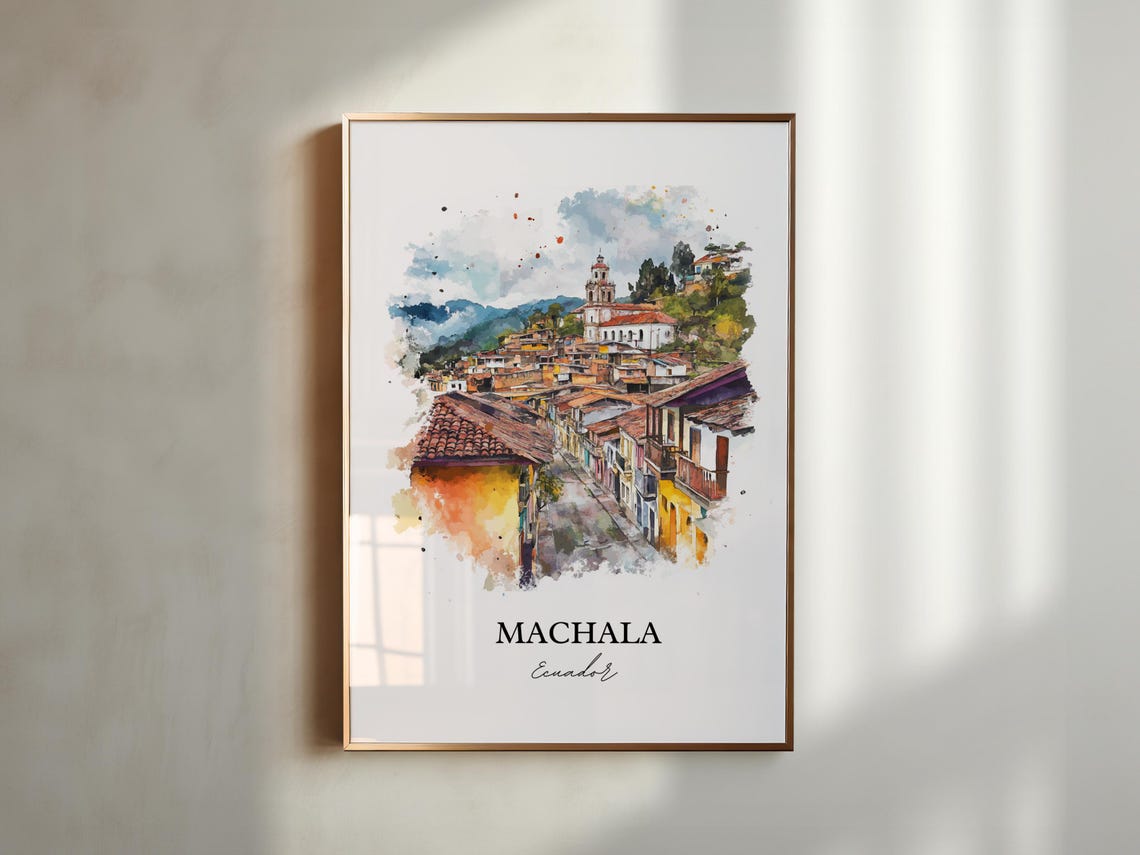 Machala Ecuador Wall Art El Oro Province Print Watercolor Gift Travel Poster Housewarming - Image 2