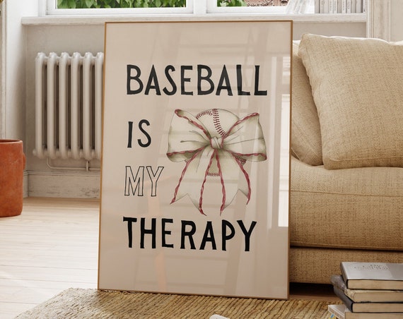 Baseball Wall Art Baseball Team Gift Father's Day Baseball Poster Baseball Mom Gift Teenage Girl Room Decor Fan Gift