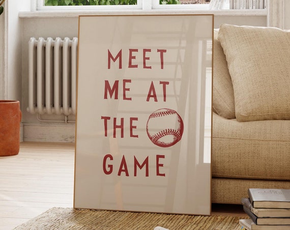 Baseball Wall Art Baseball Team Gift Father's Day Baseball Poster Love Baseball Mom Gift Teenager Room Decor Fan Gift