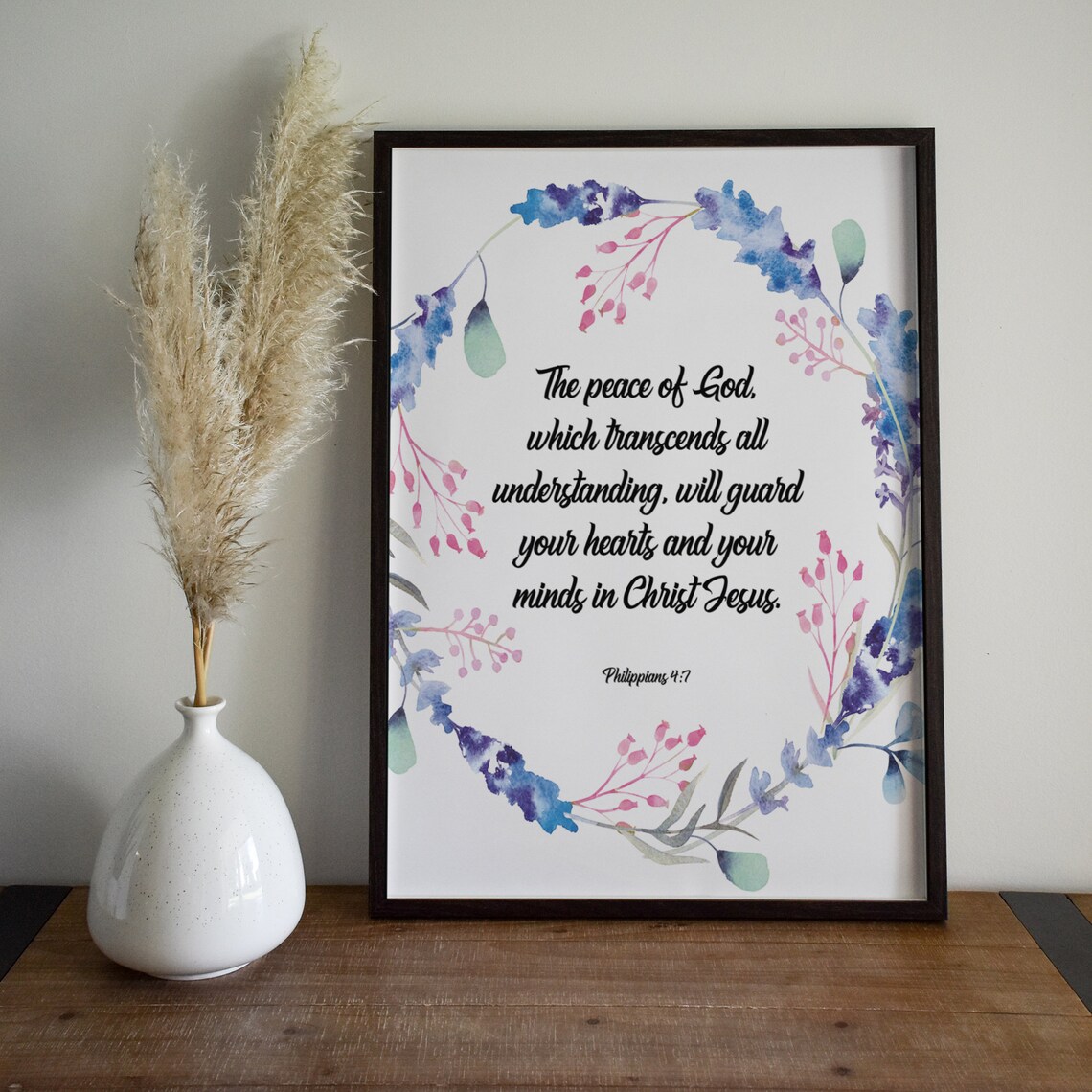 The Peace Of God, Philippians Bible Verse Art