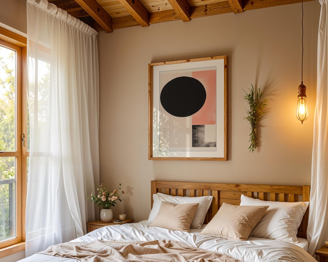 Geometric Abstract Minimalist Contemporary Circles - Image 4