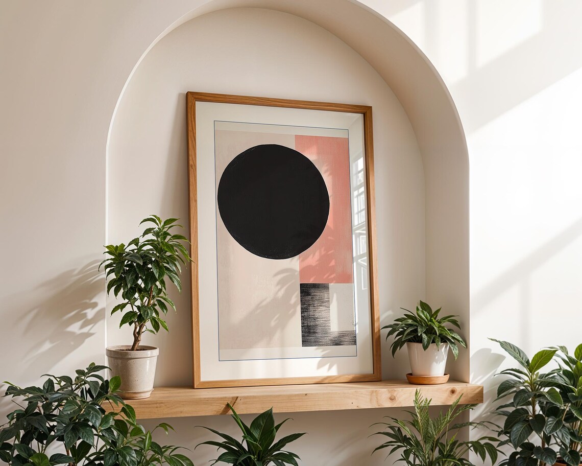 Geometric Abstract Minimalist Contemporary Circles - Image 2