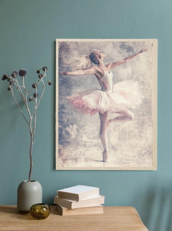 Graceful Ballet Art Print, Elegant Ballerina Decor