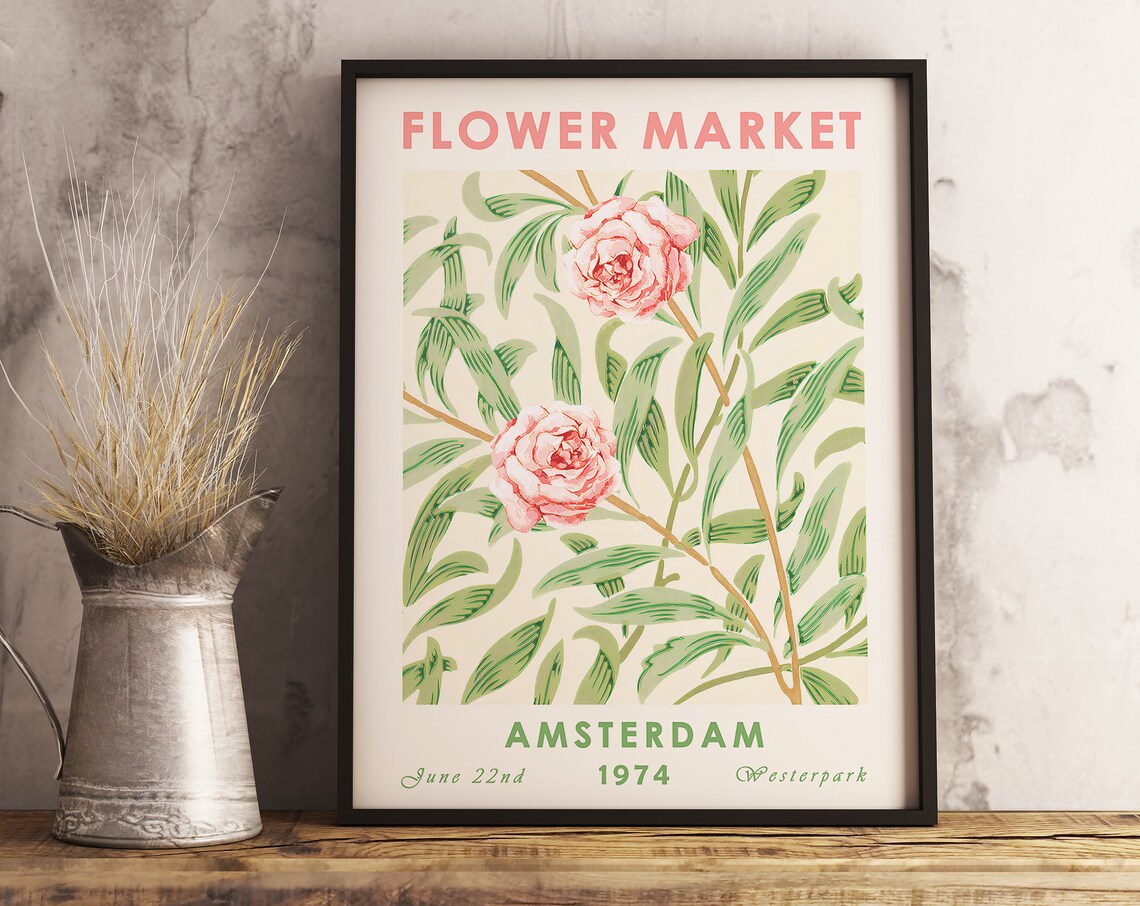 Flower Market Amsterdam - Dutch Floral Art Print - Image 3