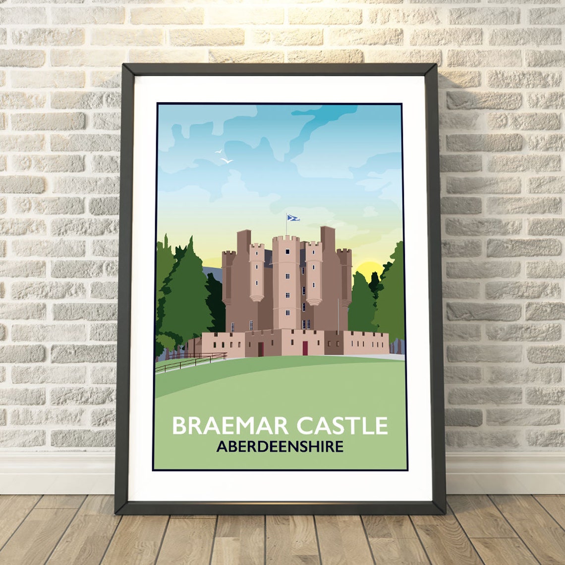 Braemar Castle Aberdeenshire Scotland Vintage Castle Travel Wall Art
