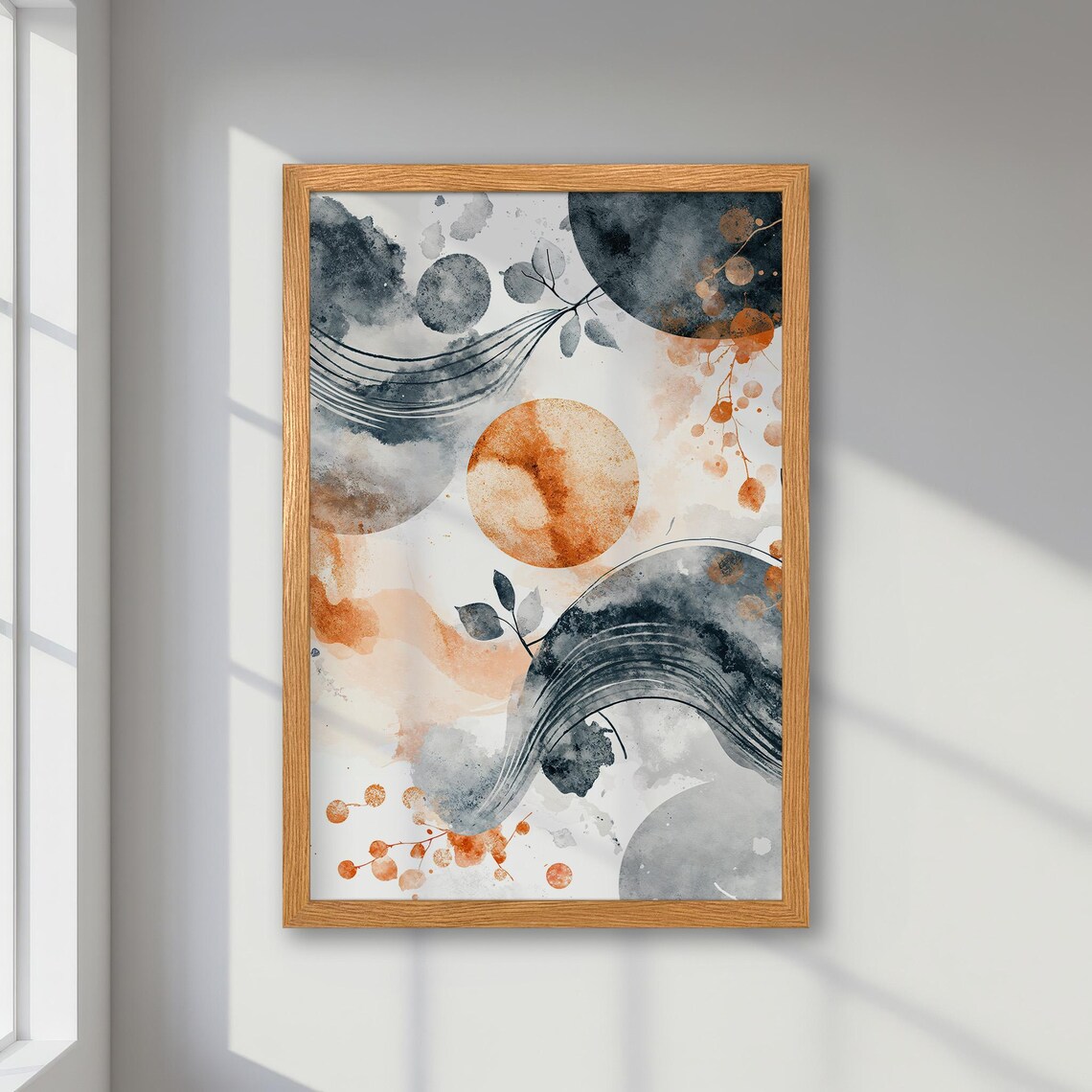 Abstract Poster, Modern Minimalist Watercolor Art