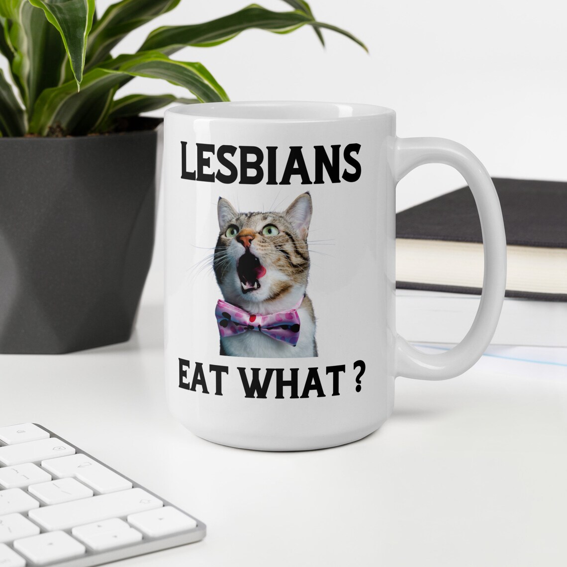 Lesbians Eat What Funny Cat Poster Print