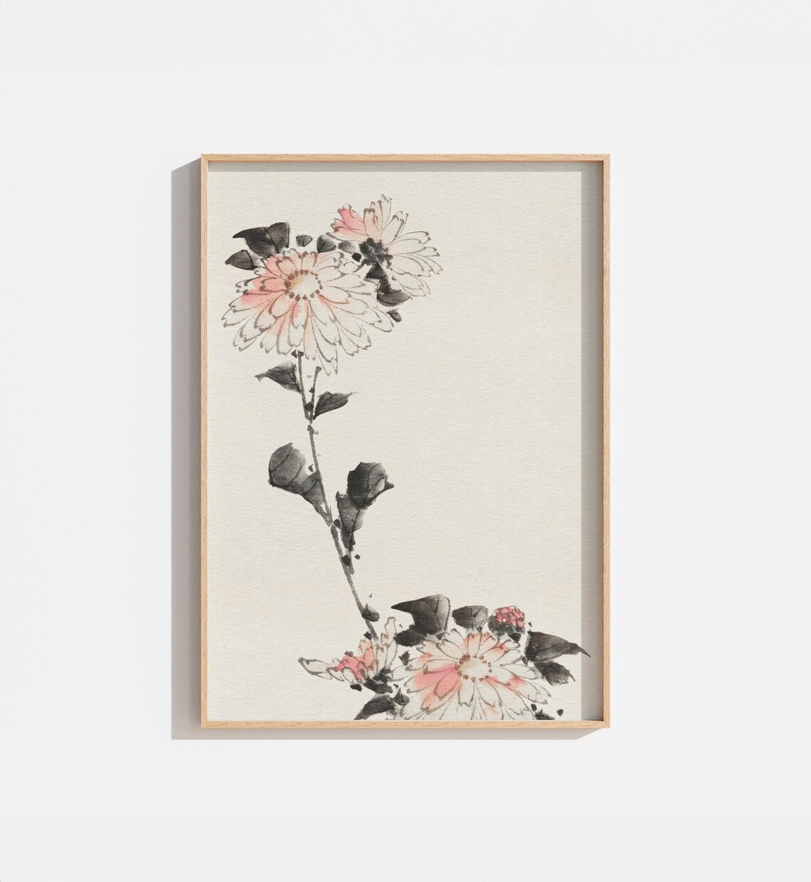 Vintage Floral Botanical Print, Muted Tones Art