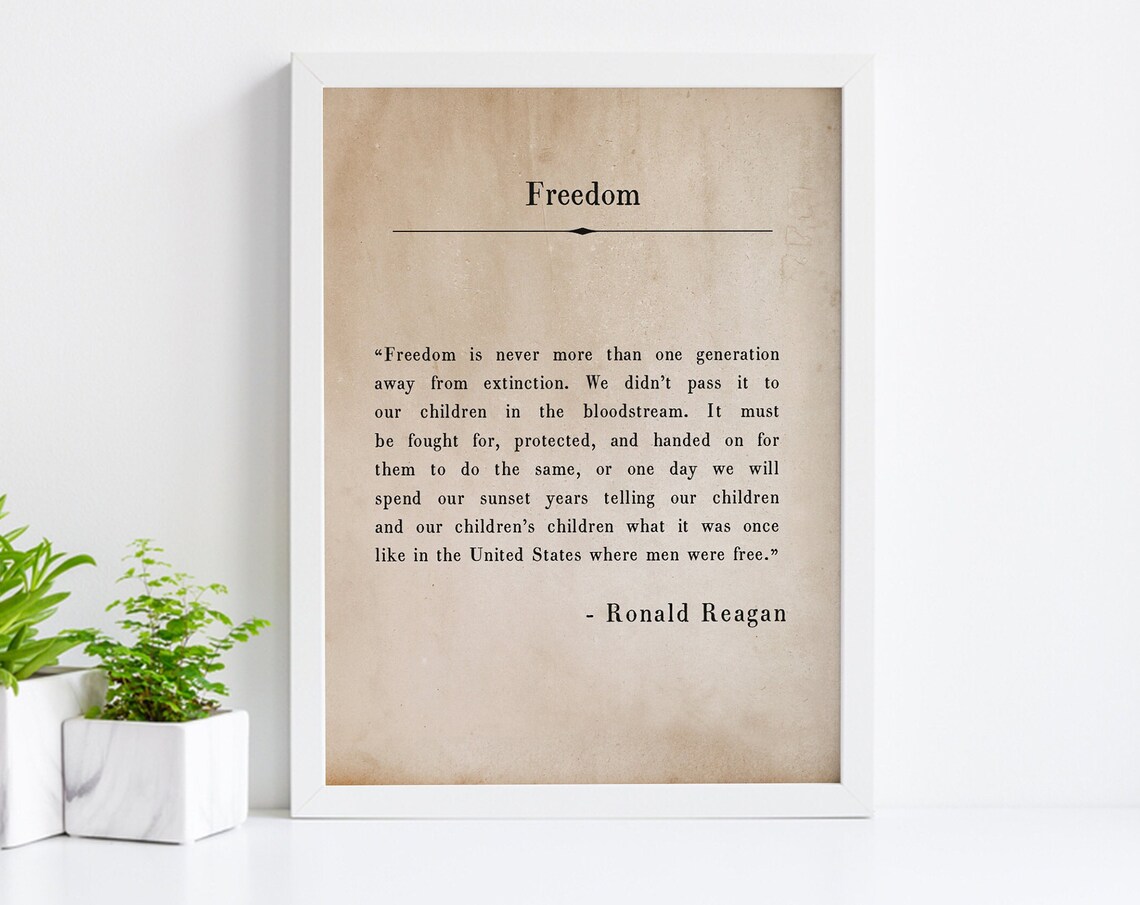 Freedom Quote Rustic Home Decor, Inspirational Sign