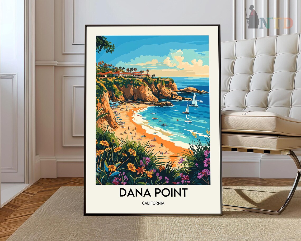 Dana Point Harbour Travel Poster, Place Print