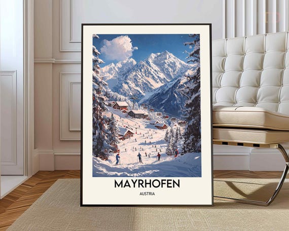 Mayrhofen Poster Wall Art Print Photo Taustria Zillertal Valley