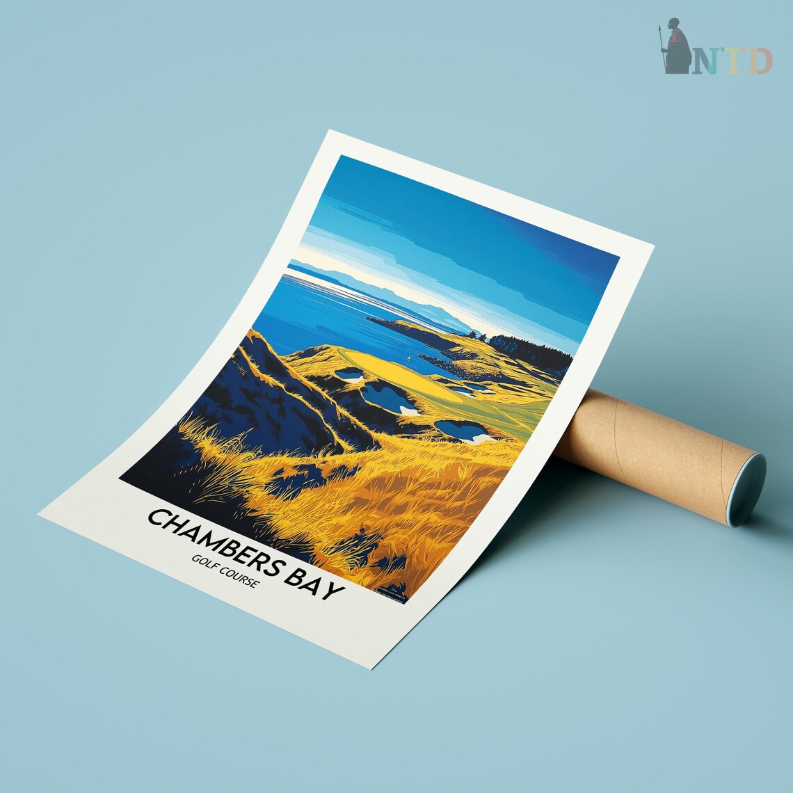 Chambers Bay Golf Course, Washington Travel Poster - Image 2