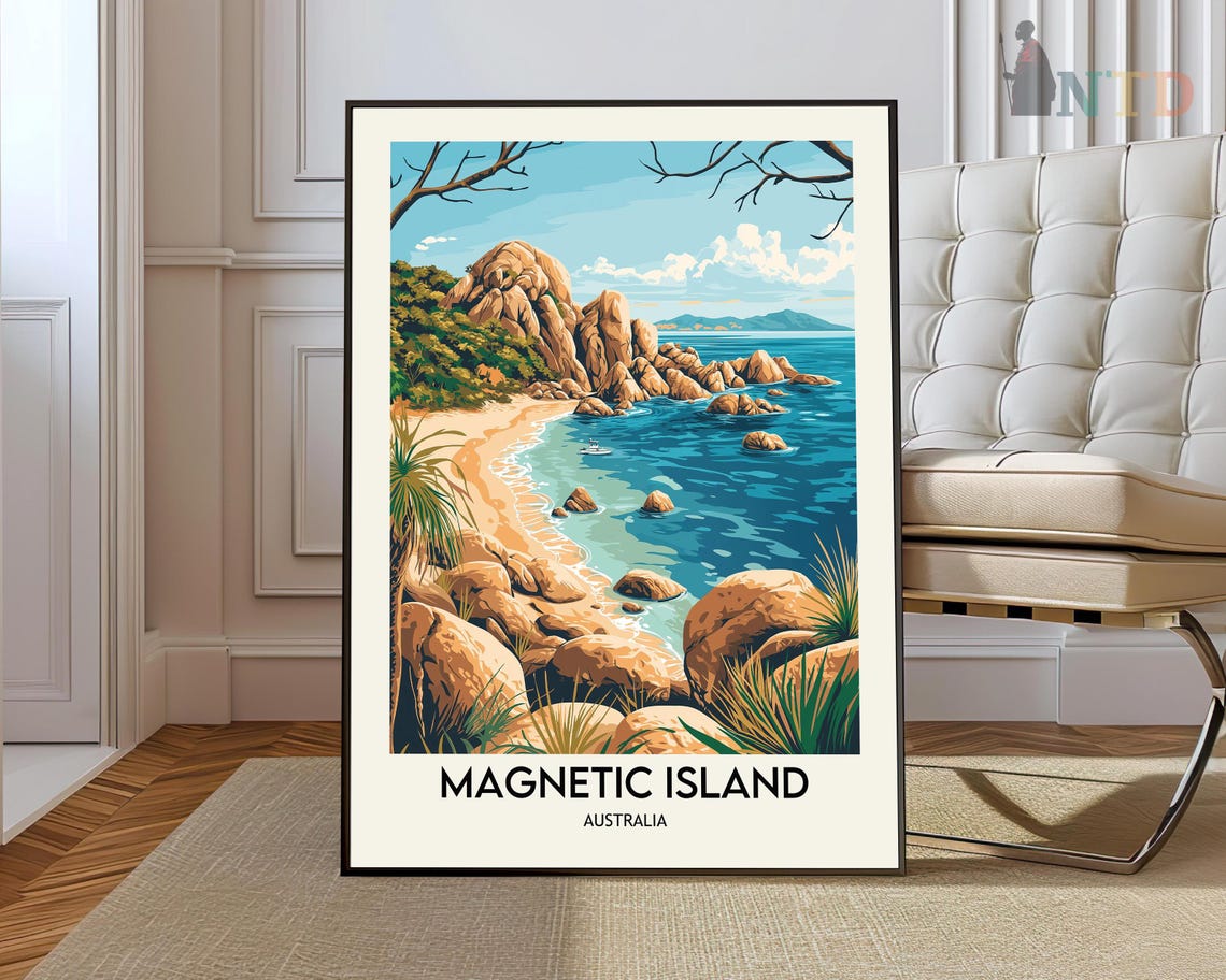 Magnetic Island Australia Granite Boulders Turquoise Cove Poster