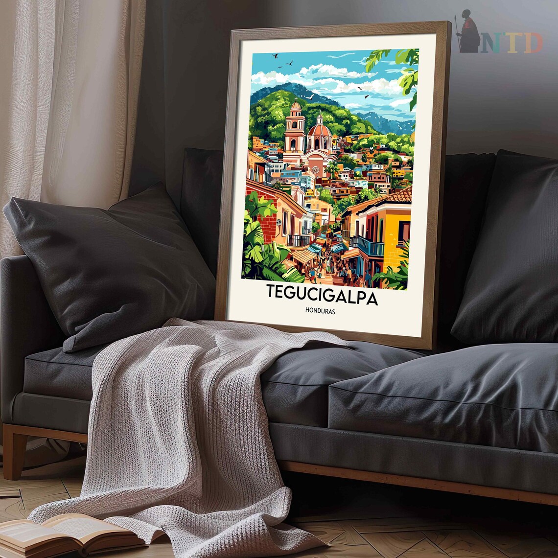 Tegucigalpa Honduras Hillside City Cathedral Market Street Poster - Image 3