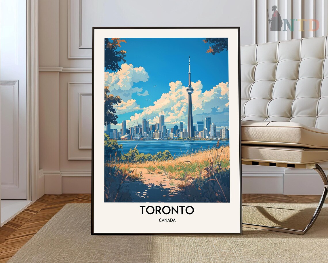 Toronto Travel Poster, Canada City Wall Art Print