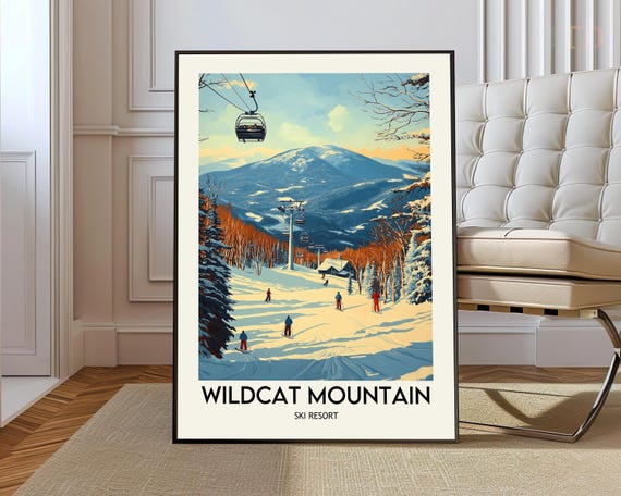 Wildcat Mountain Ski Resort Poster Wall Art Print New Hampshire