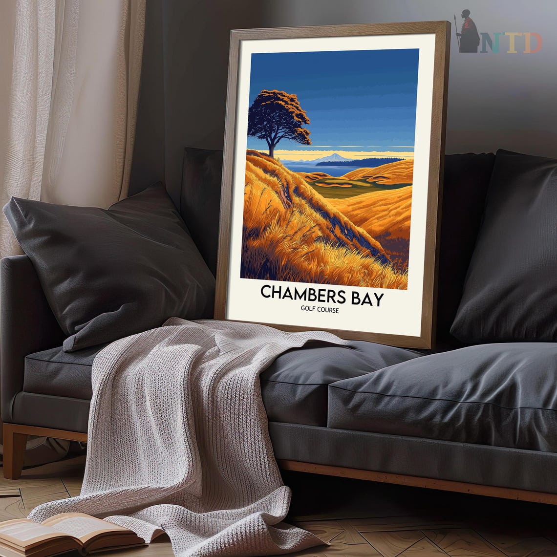 Chambers Bay Golf Course Print Chambers Bay Wall Art Chambers Bay Poster Chambers Bay Photo Chambers Bay Washington - Image 3