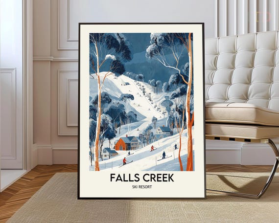 Falls Creek Ski Resort Poster Wall Art Print Photo Australia