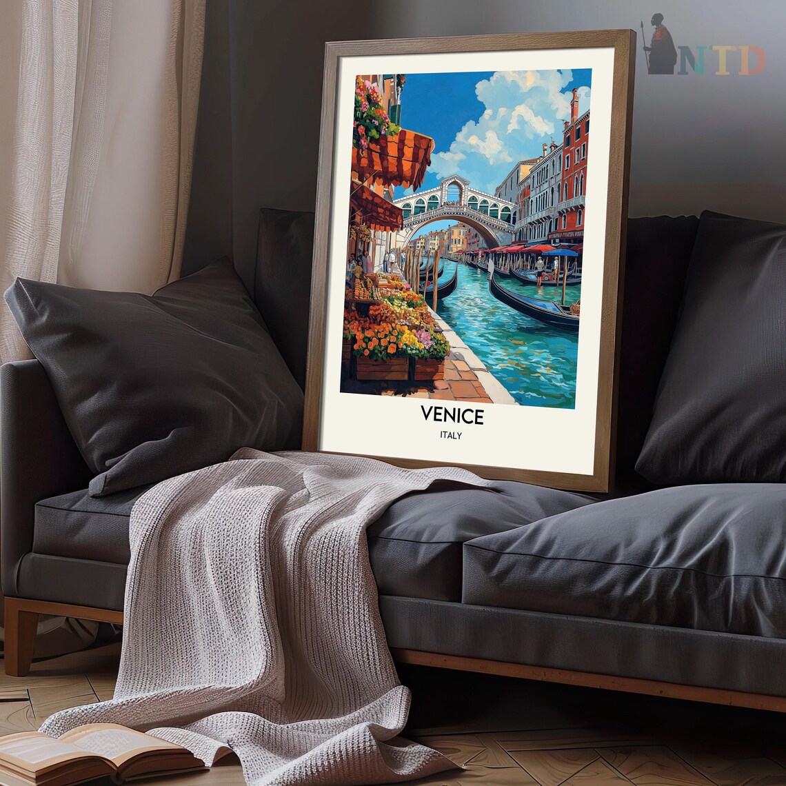 Venice Italy Canal Skyline Travel Poster - Image 3