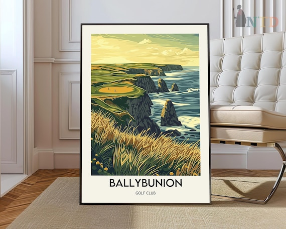 Ballybunion Golf Club Poster Dramatic Irish Links Course Sea Cliff View