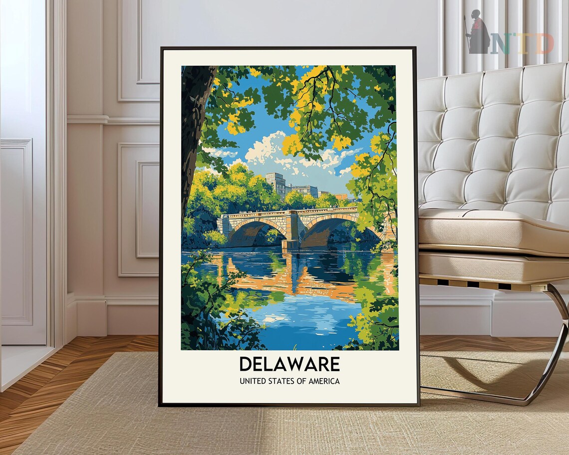 Delaware Travel Poster, Delaware Wall Art Print