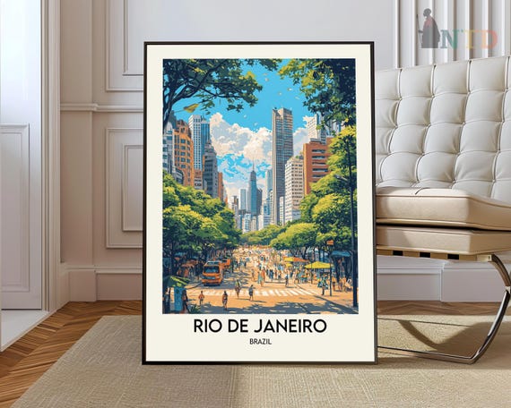 Rio De Janeiro Print Poster Wall Art Brazil