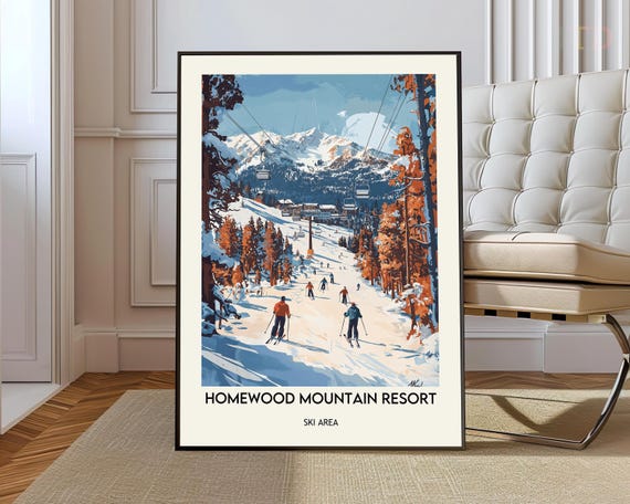 Homewood Mountain Resort Poster Wall Art Print Photo