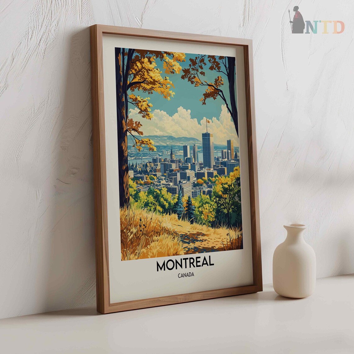 Montreal Canada Autumn Skyline From Mount Royal Lookout Poster - Image 2